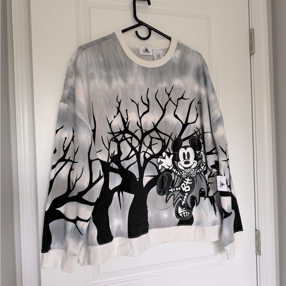 SOLD - Disney Parks Halloween Vampire Mickey Spooky Pullover Sweater (Size:L) - Picture 5 of 15